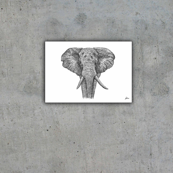 African Elephant "Majestic" Signed Print