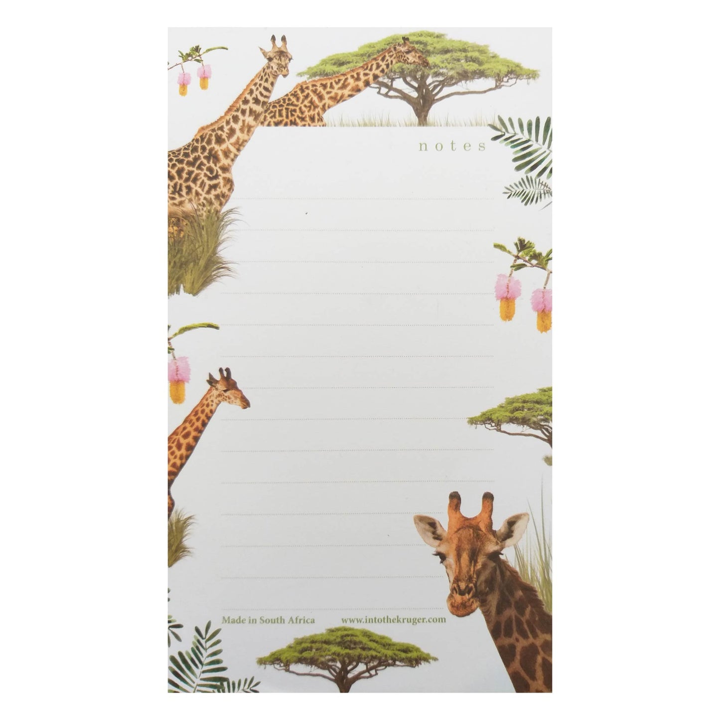Wildlife Notepad - Kruger National Park - Giraffe