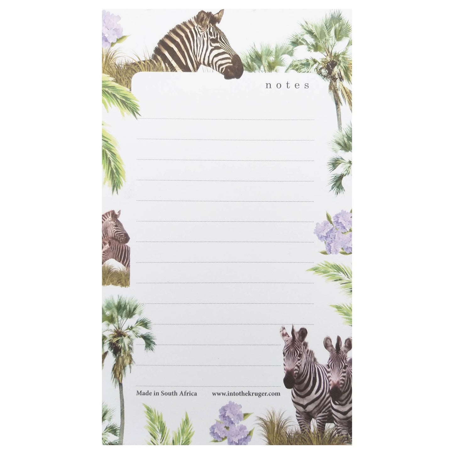 Wildlife Notepad - Kruger National Park - Zebra