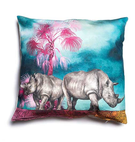 Wildlife Cushion Cover - Rhino