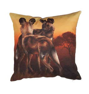 Wildlife Cushion Cover - Wild Dog