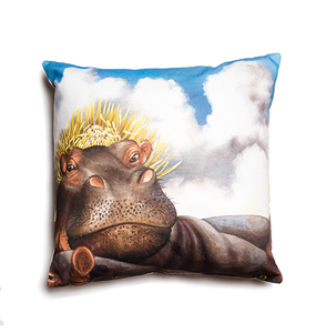 Wildlife Cushion Cover - Hippo
