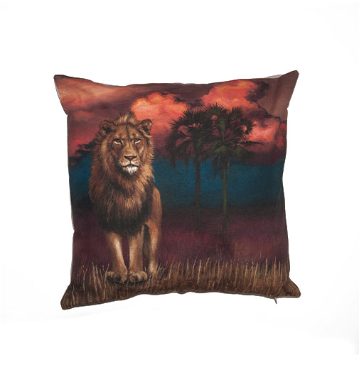 Wildlife Cushion Cover - Lion
