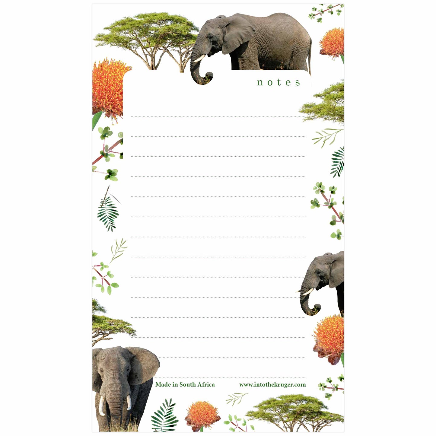 Wildlife Notepad - Kruger National Park - Elephant