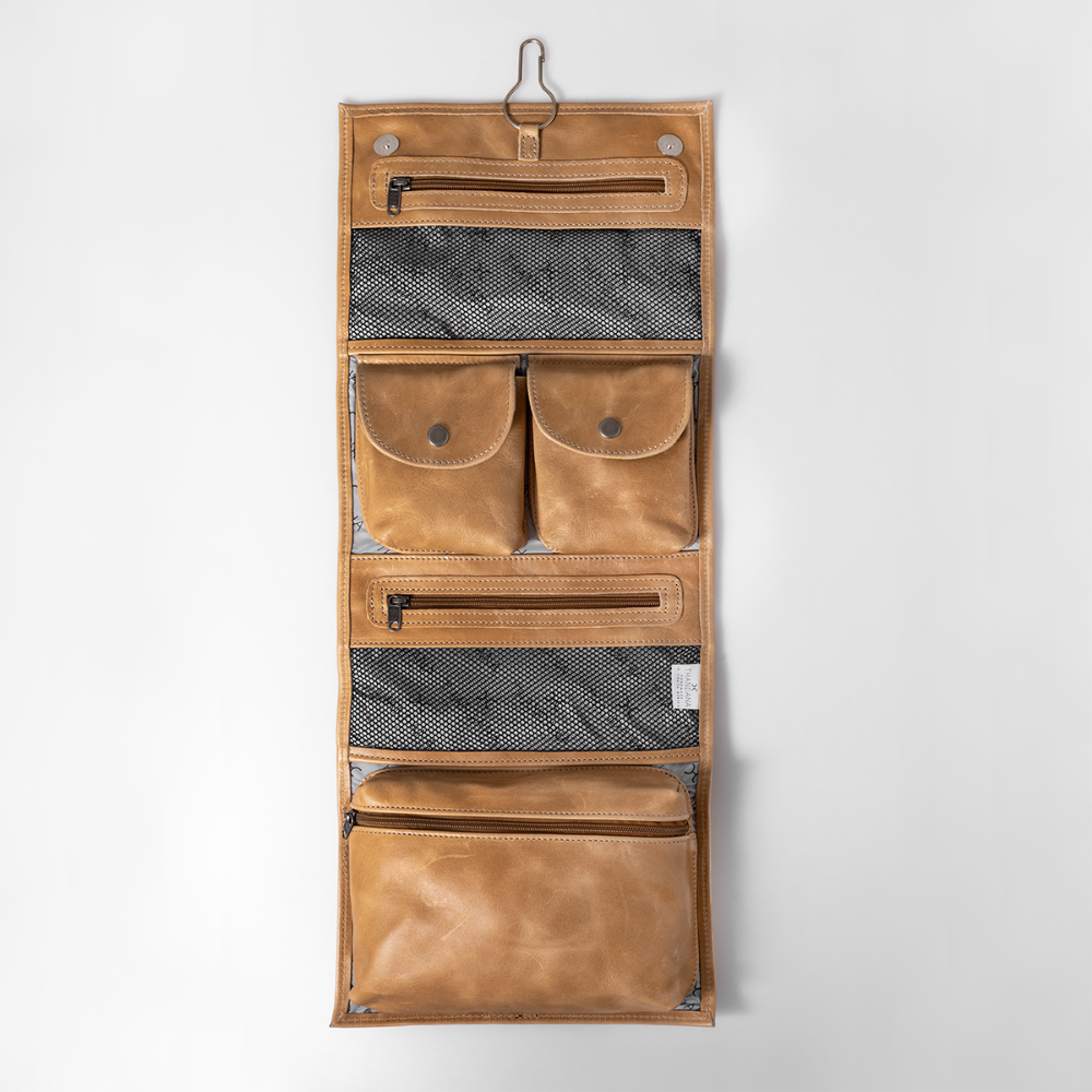 Roll Up Toiletry Leather