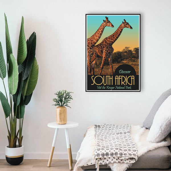 Vintage Poster - Giraffe Kruger National Park