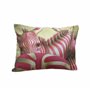 Wildlife Cushion Cover - Pink Zebra