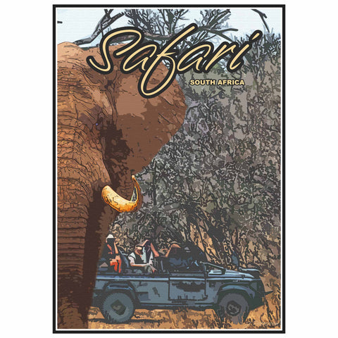 Vintage Poster - Safari Game spotting in the Kruger National Park